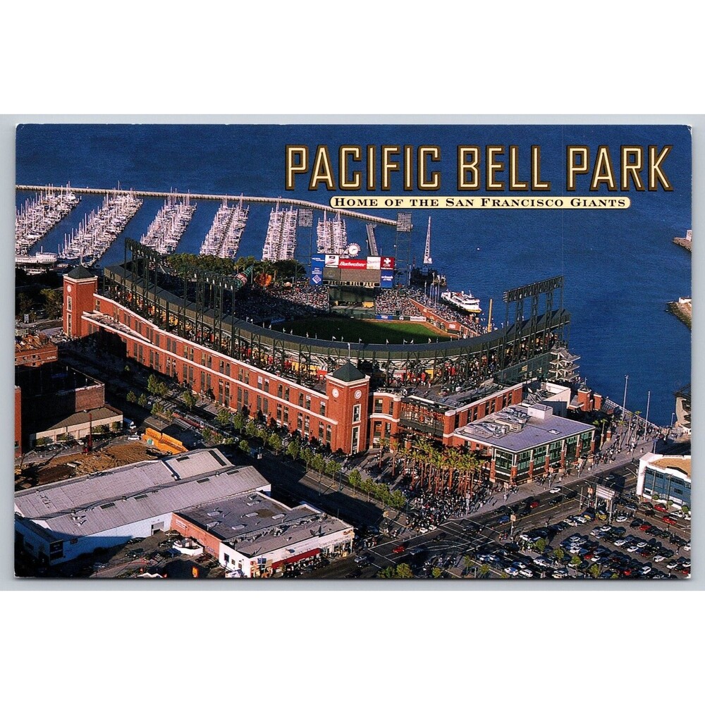 Pacific Bell Park Postcard San Francisco CA SF Giants MLB Stadium Aerial E-451